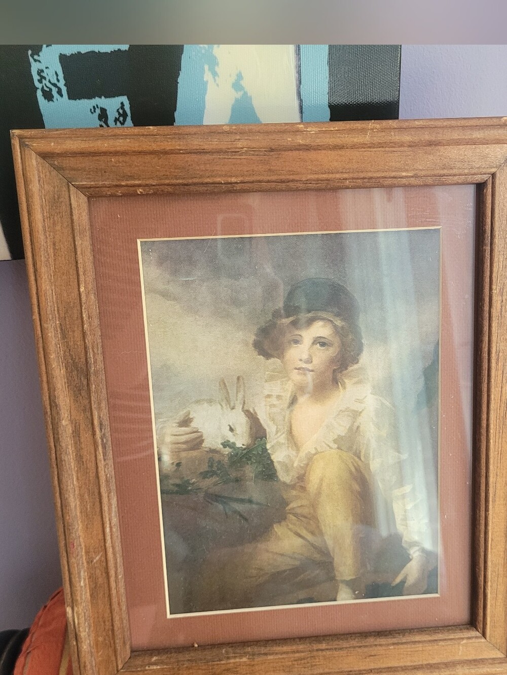 Vintage Wooden Frame Matted Print
